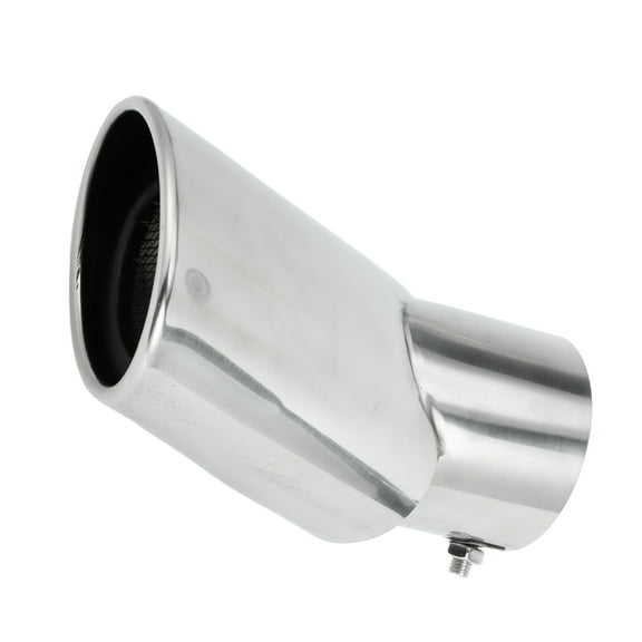 Unique Bargains 1Pc Curved Slant Exhaust Tip 2.8" for Land Rover Range Rover 02-10 Silver Tone