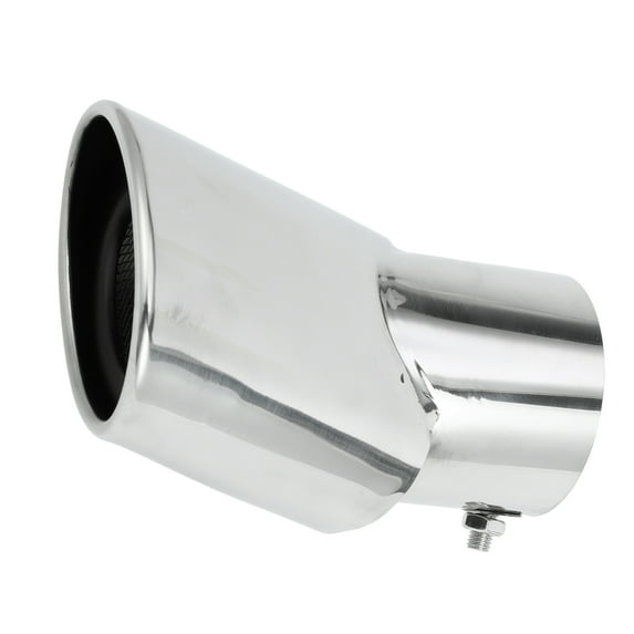 Unique Bargains 1Pc Curved Slant Exhaust Tip 2.9" Inlet for Land Rover Range Rover 02-10 Stainless Steel Silver Tone