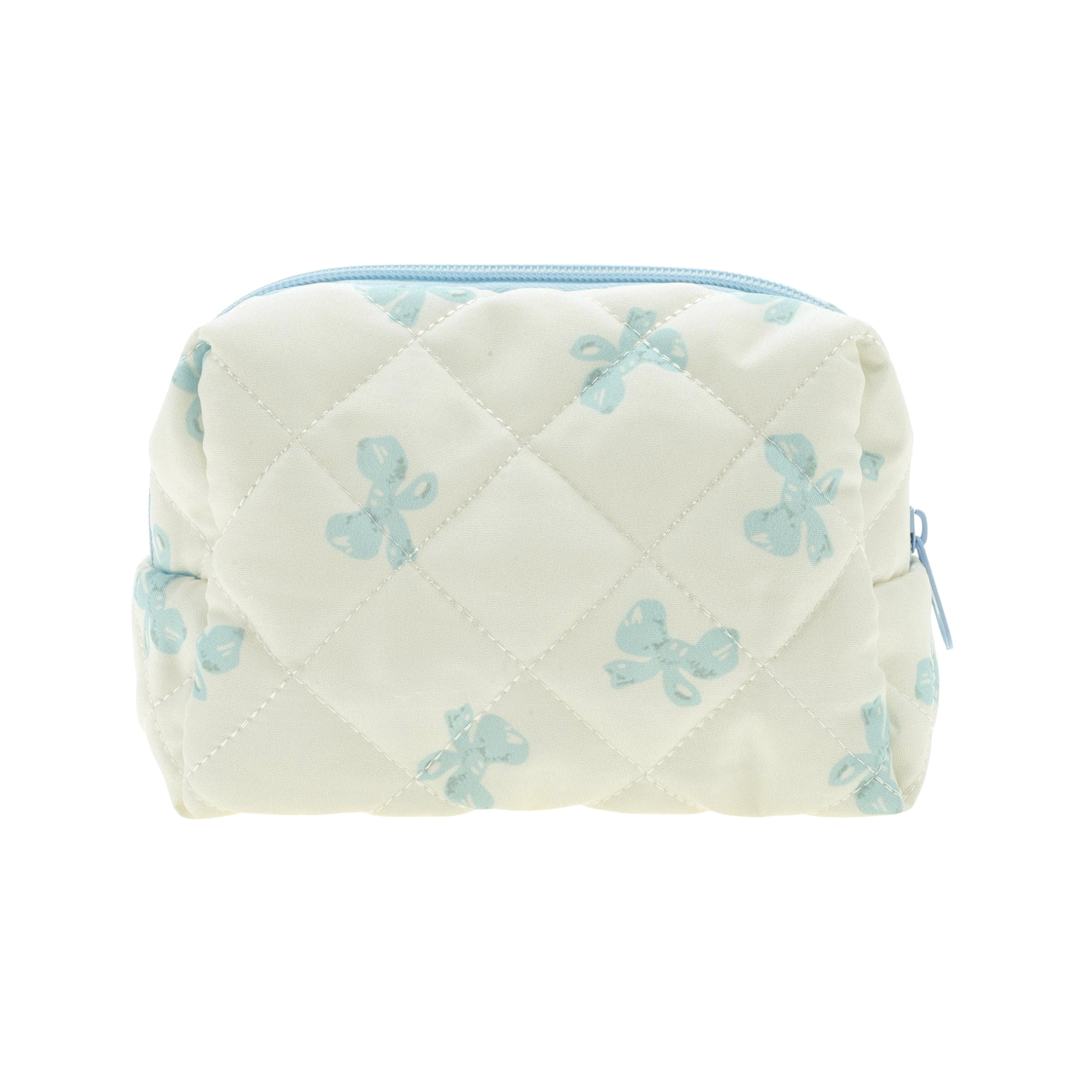 Unique Bargains 1Pc Durable Butterfly Pattern Storage Makeup Bag for Travel Blue Beige