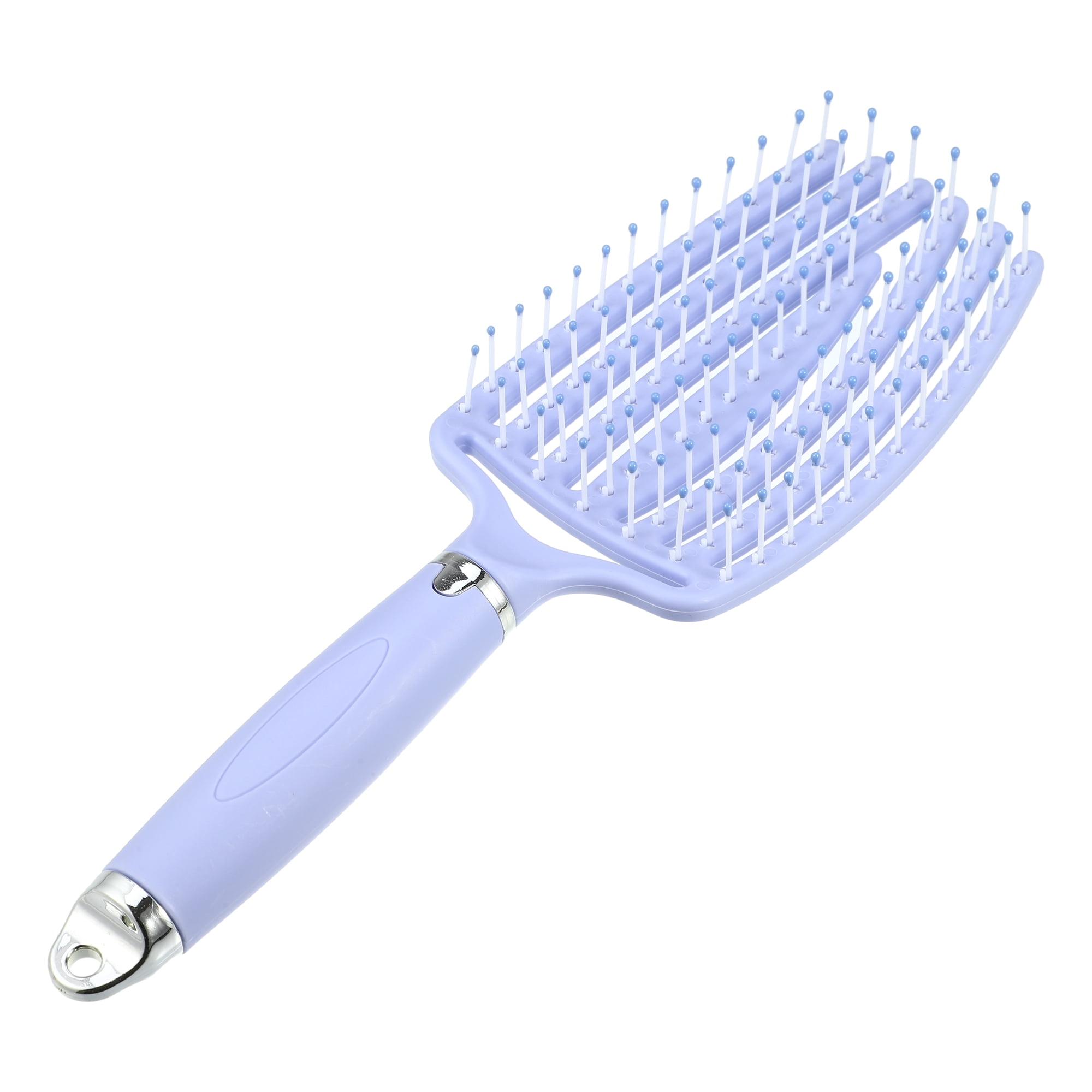 Unique Bargains 1Pc Durable Hollow Hair Brush for Curly Straight Thin Dry Wet Hair Purple