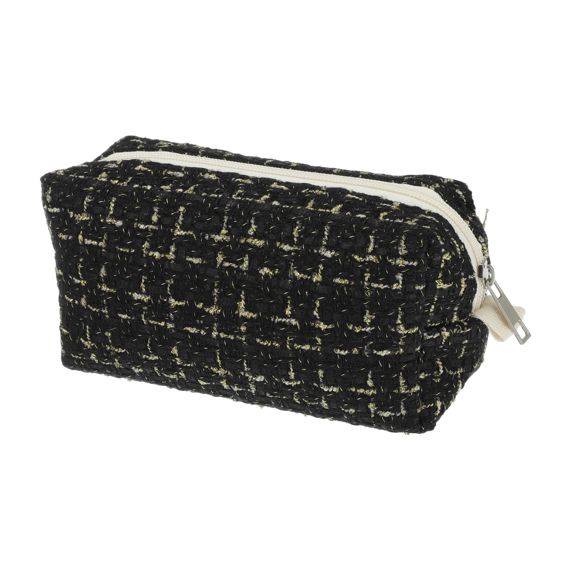 Unique Bargains 1Pc Durable Portable Travel Elegant Cosmetic Bag for Women Black