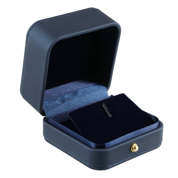 Unique Bargains 1Pc Earrings Box Jewelry Display Stand Earrings Organizer Case Plastic Gift Box for Wedding Blue