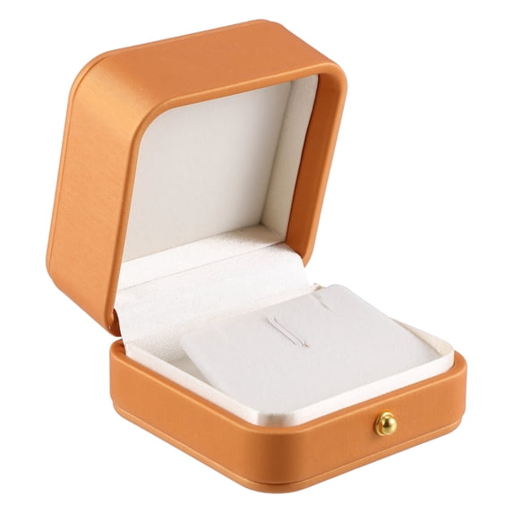 Unique Bargains 1Pc Earrings Box Jewelry Display Stand Earrings Organizer Case Plastic Gift Box for Wedding Orange
