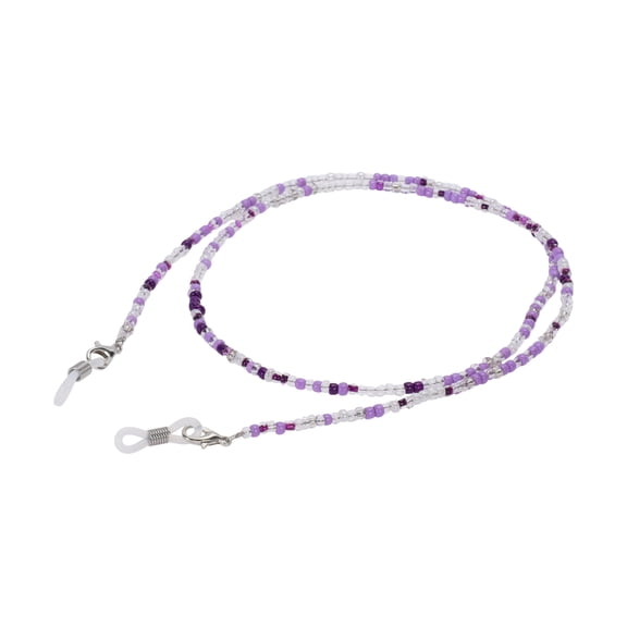 Unique Bargains 1Pc Eyeglass Chain Glasses Chain Beaded Pattern 70cm L Purple