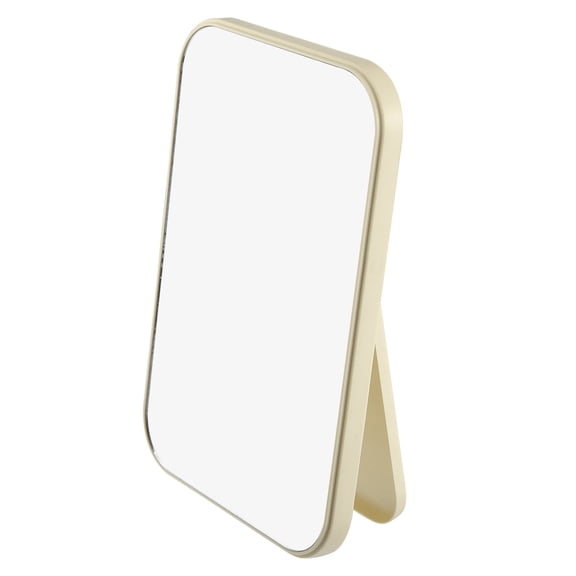 Unique Bargains 1Pc Foldable Makeup Mirror 8"x6" Beige