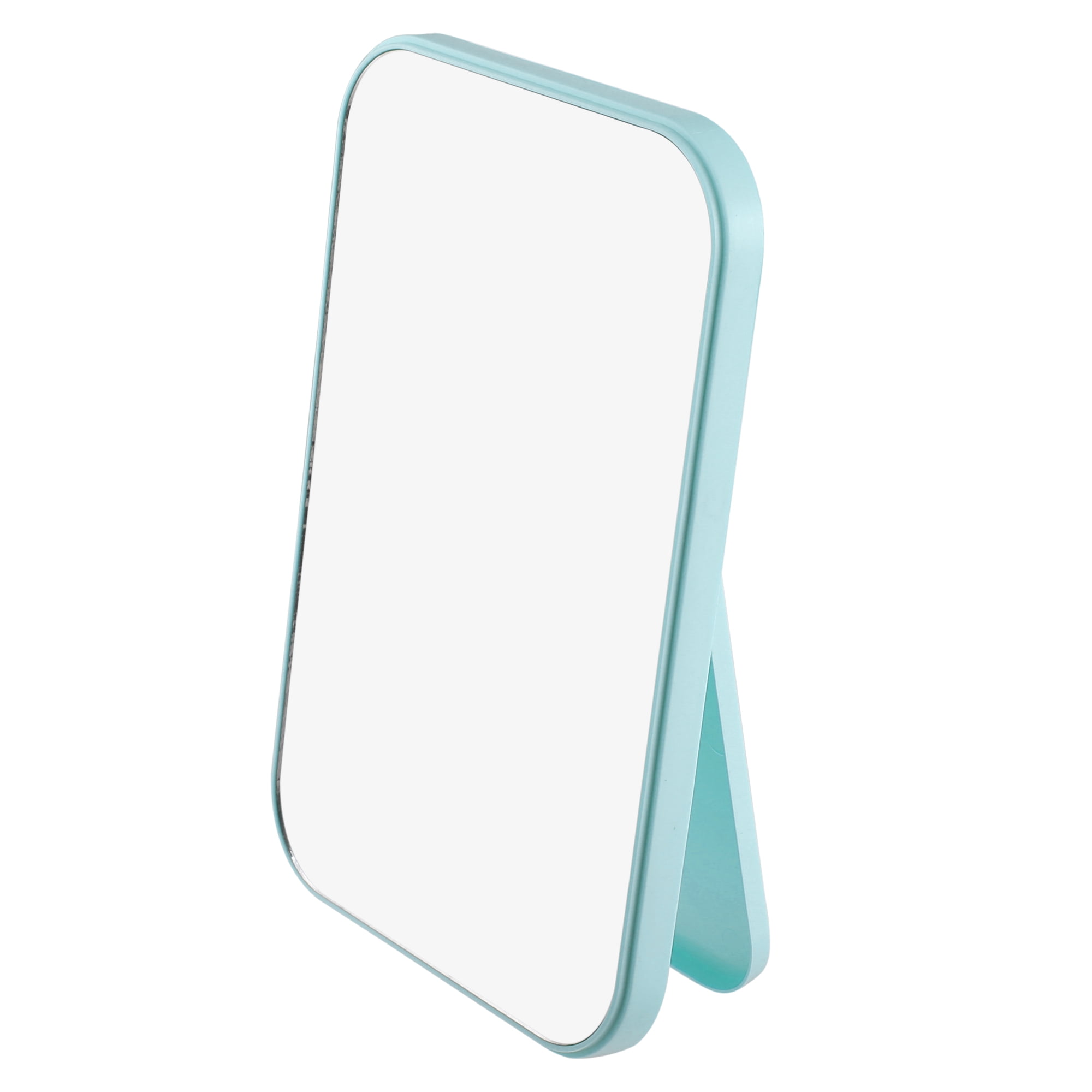 Unique Bargains Desktop Foldable Makeup Mirror Girls Women 8x6in Travel Blue