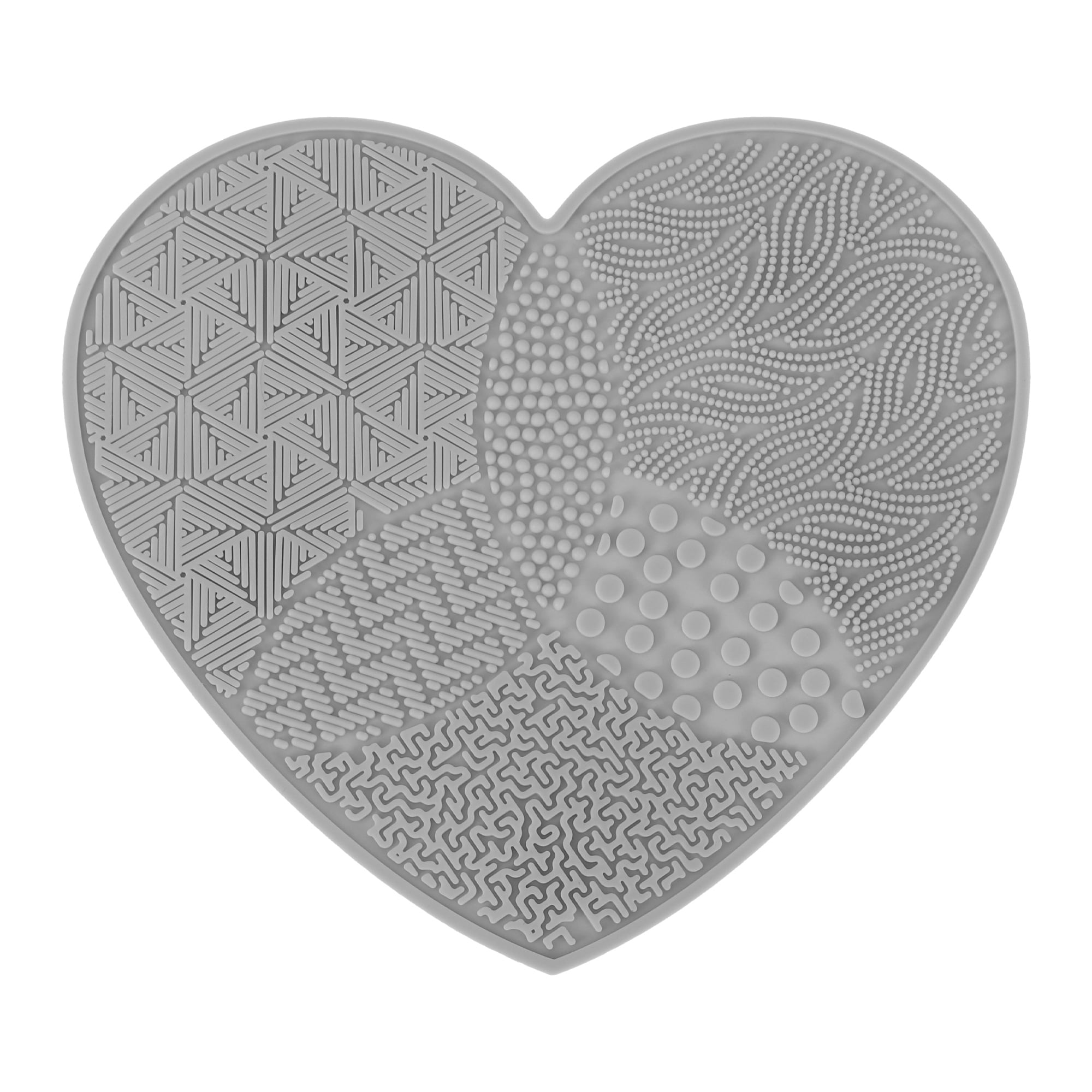 Unique Bargains 1Pc Heart-shaped Makeup Sponge Brush Cleaner for Quickly Cleaning Gray