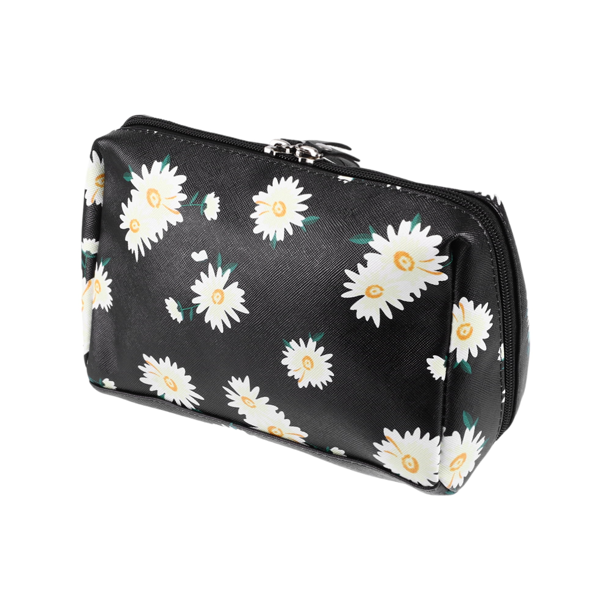 Unique Bargains 1Pc Lady Small Portable Durable Travel Makeup Bags for Toiletry Black