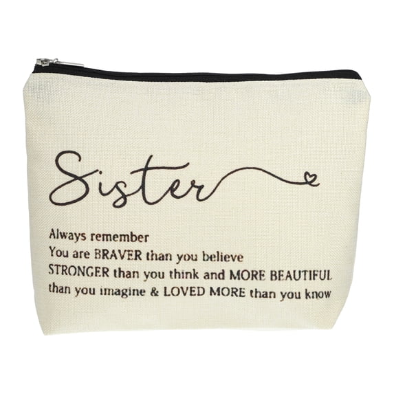 Unique Bargains 1Pc Large Durable Storage Gift Organizer Makeup Bag for Toiletry Beige