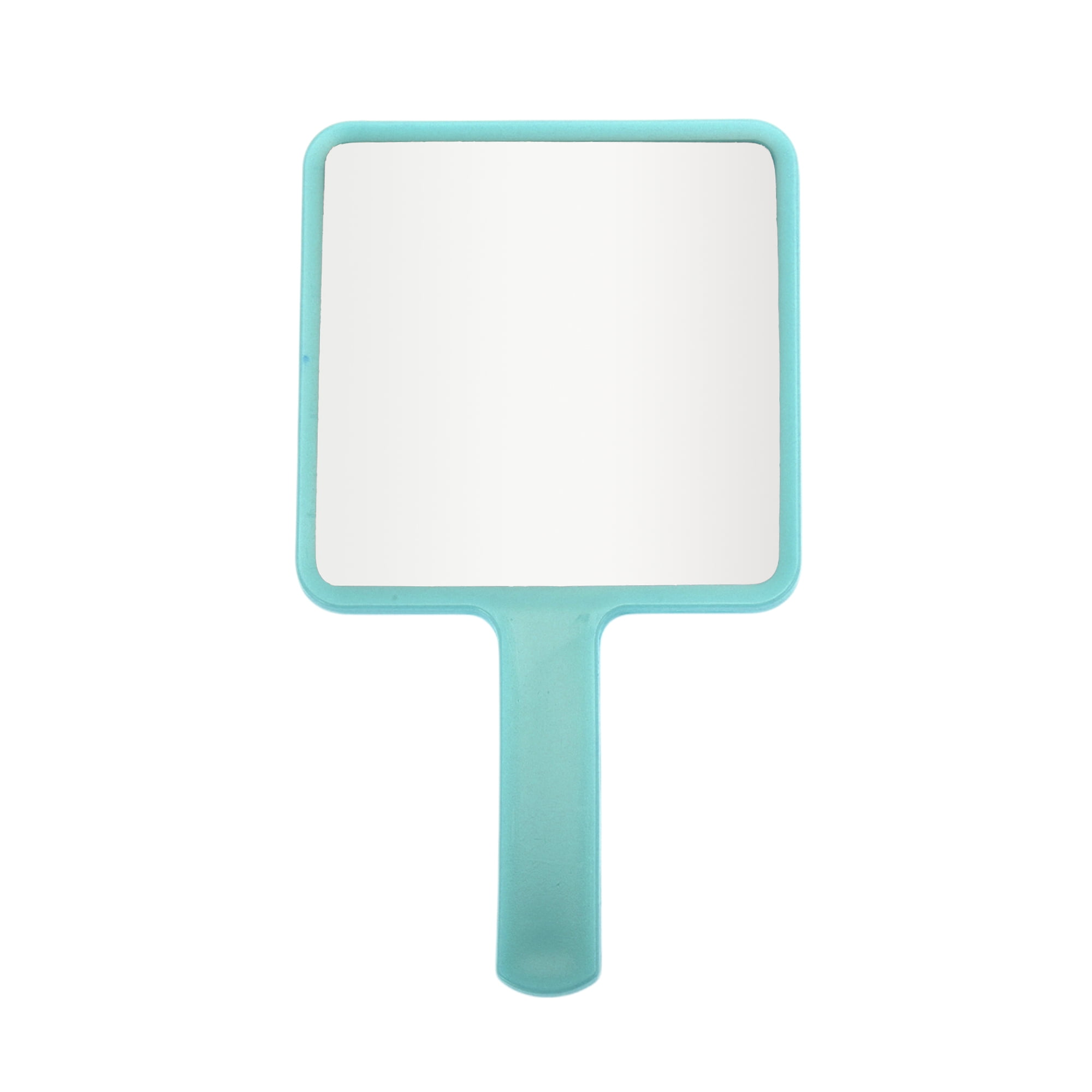 Unique Bargains 1Pc Large Square Handheld Mirror for Vacation Travel Use Green Medium