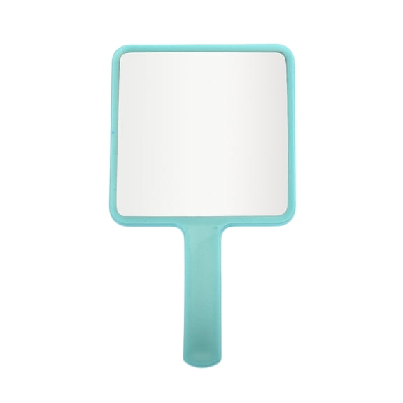 Unique Bargains 1Pc Large Square Handheld Mirror for Vacation Travel Use Green Medium