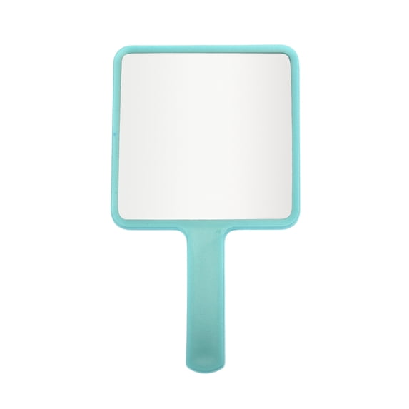 Unique Bargains 1Pc Large Square Handheld Mirror for Vacation Travel Use Green Medium