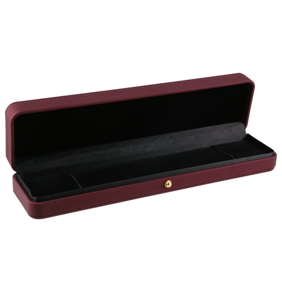 Unique Bargains 1Pc Long Necklace Box Jewelry Display Stand Long Necklace Organizer Case Plastic Box for Wedding Red