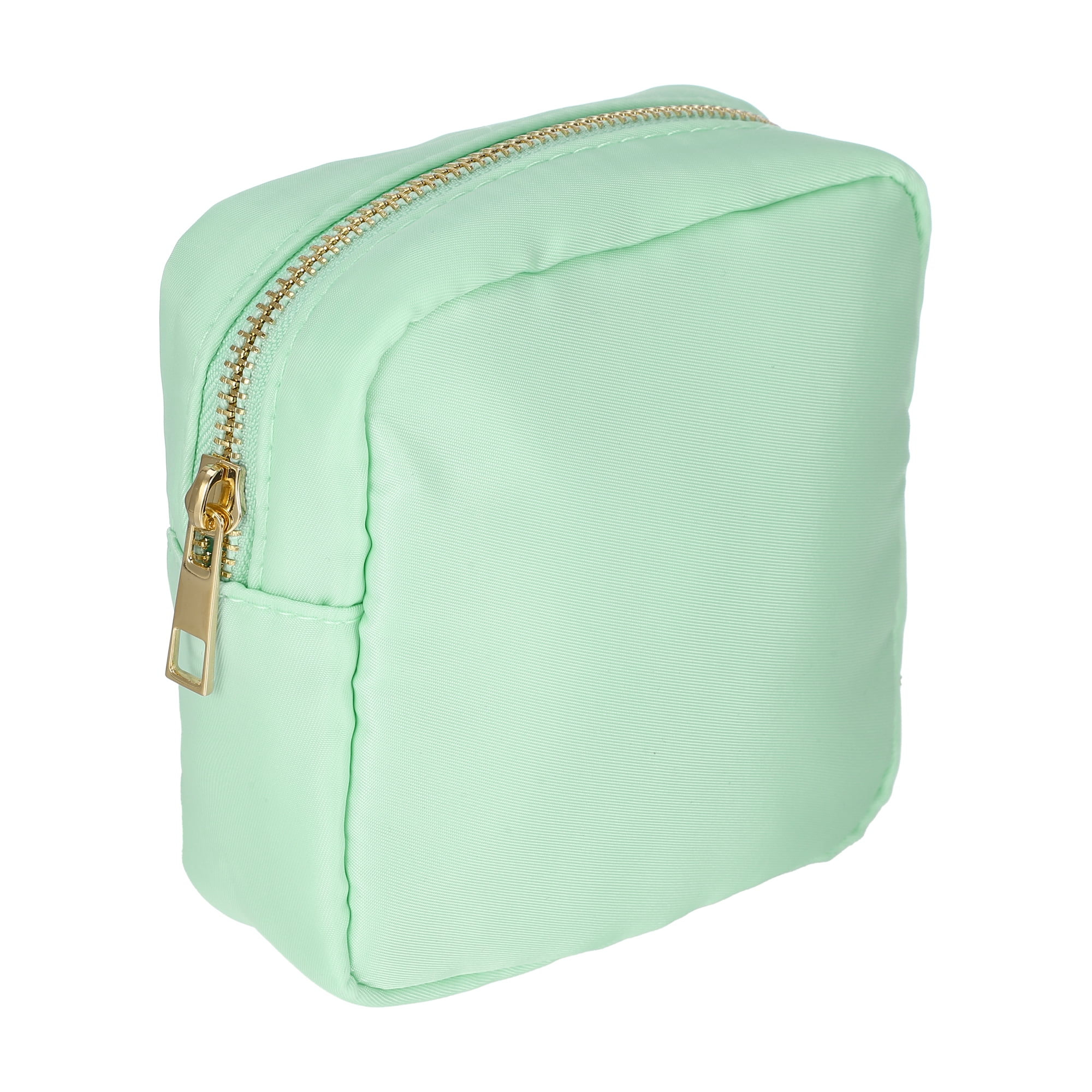 Unique Bargains 1Pc Nylon Mini Waterproof Storage Makeup Bag Waterproof Storage Mint Green
