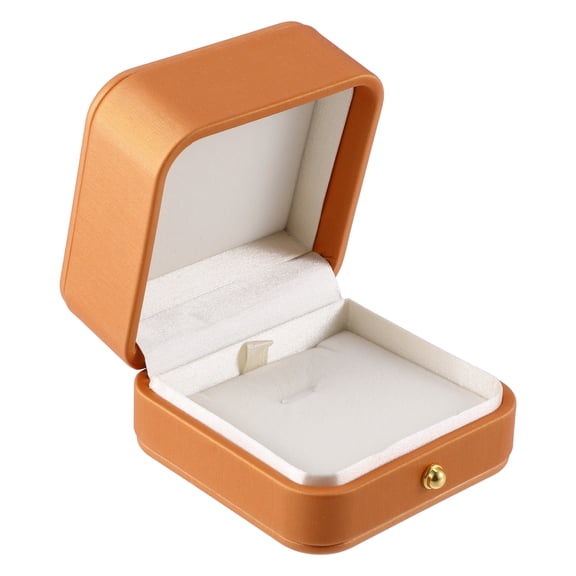 Unique Bargains 1Pc Pendant Box Jewelry Storage Display Stand Pendant Organizer Case Plastic Gift Box for Wedding Orange