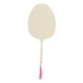 thumbnail image 1 of Unique Bargains 1Pc Portable Double-Sided Long Handle Round Xuan Paper Folding Fan for Wedding Xuan Paper Bamboo Beige [Double-Sided Long Handle Round Thousand-Leaf], 1 of 3