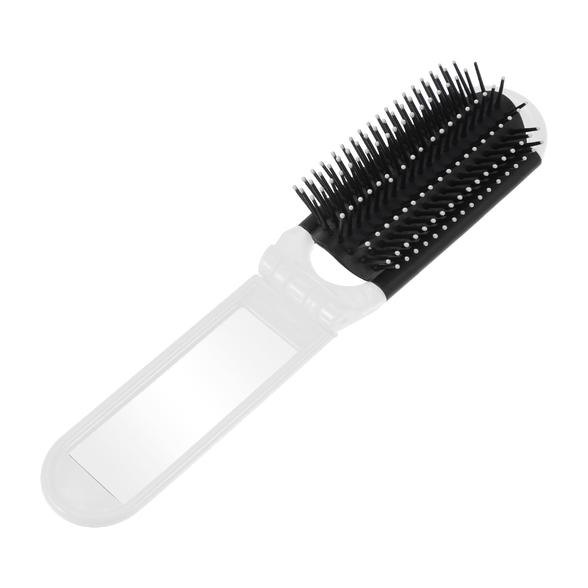 Unique Bargains 1Pc Portable Foldable Mirror Comb White