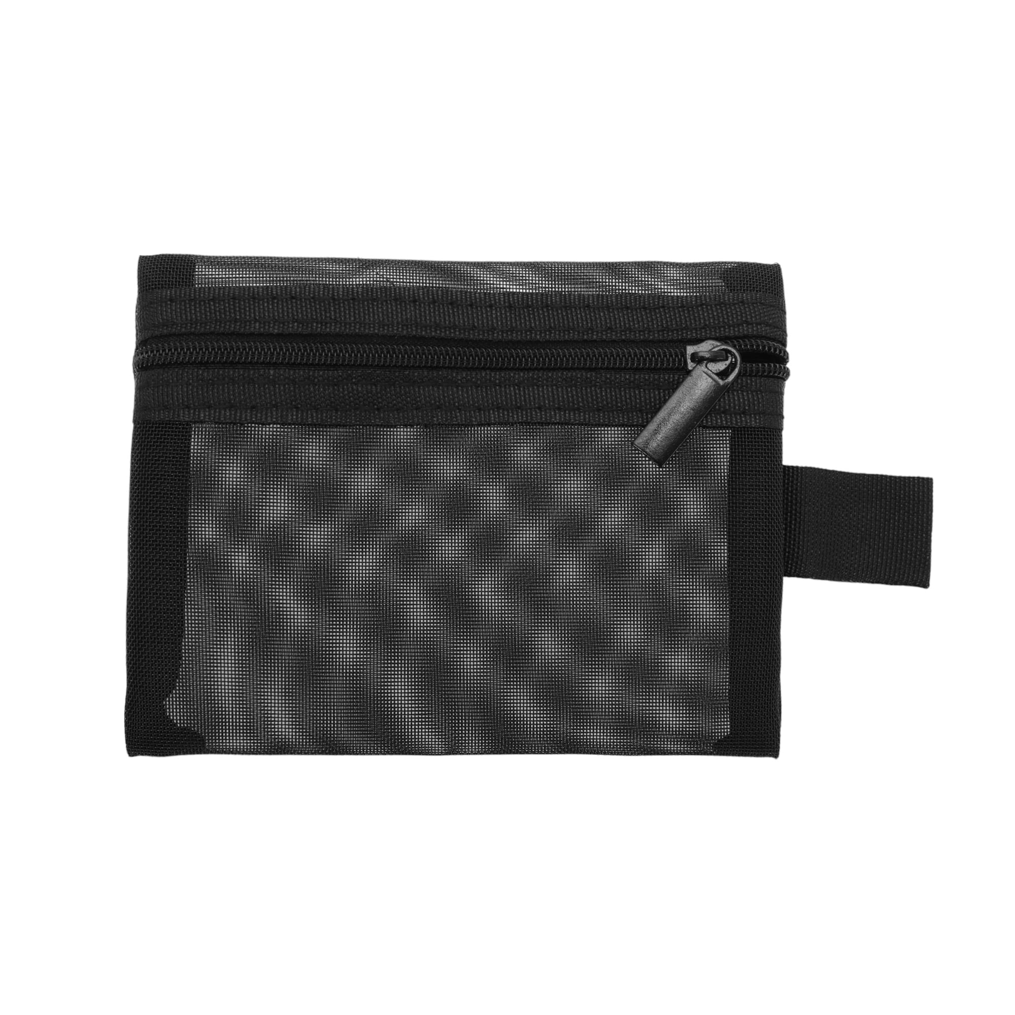 Unique Bargains 1Pc Portable Zipper Storage Makeup Bag for Toiletry Black Small