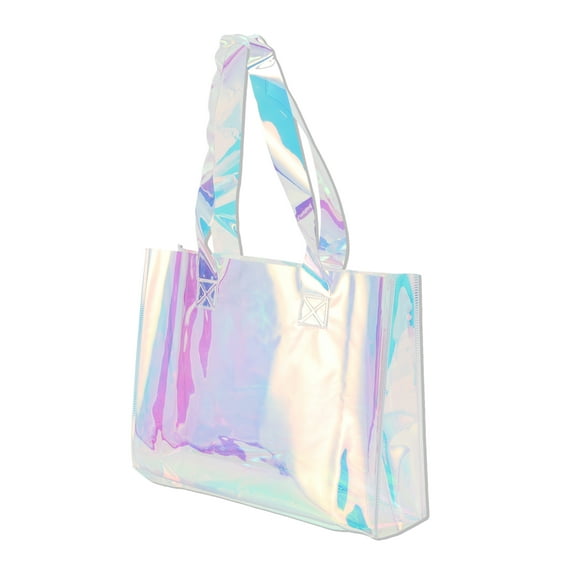 Unique Bargains 1Pc Reusable Gift Bag Durable Holographic Handle Gift Bag Multicolor 25x8x20cm / 9.84"x3.15"x7.87"(L*W*H)