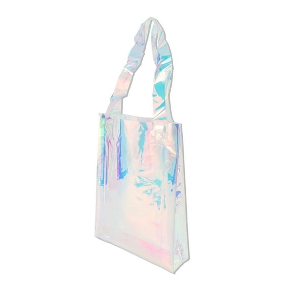 Unique Bargains 1 Pc Printed Bag Durable Holographic Handle Gift Bag Multicolor