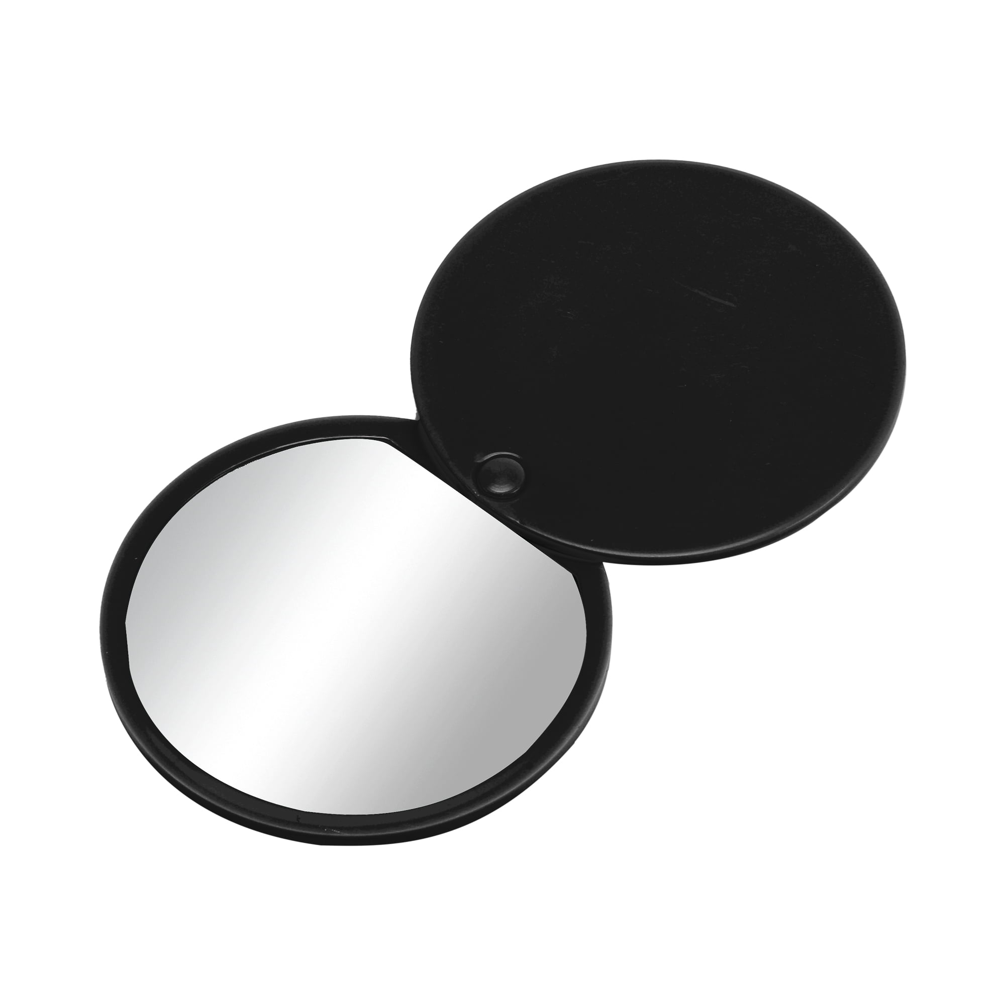 Unique Bargains 1Pc Round Cosmetic Mirror Compact Mirror for Business Black