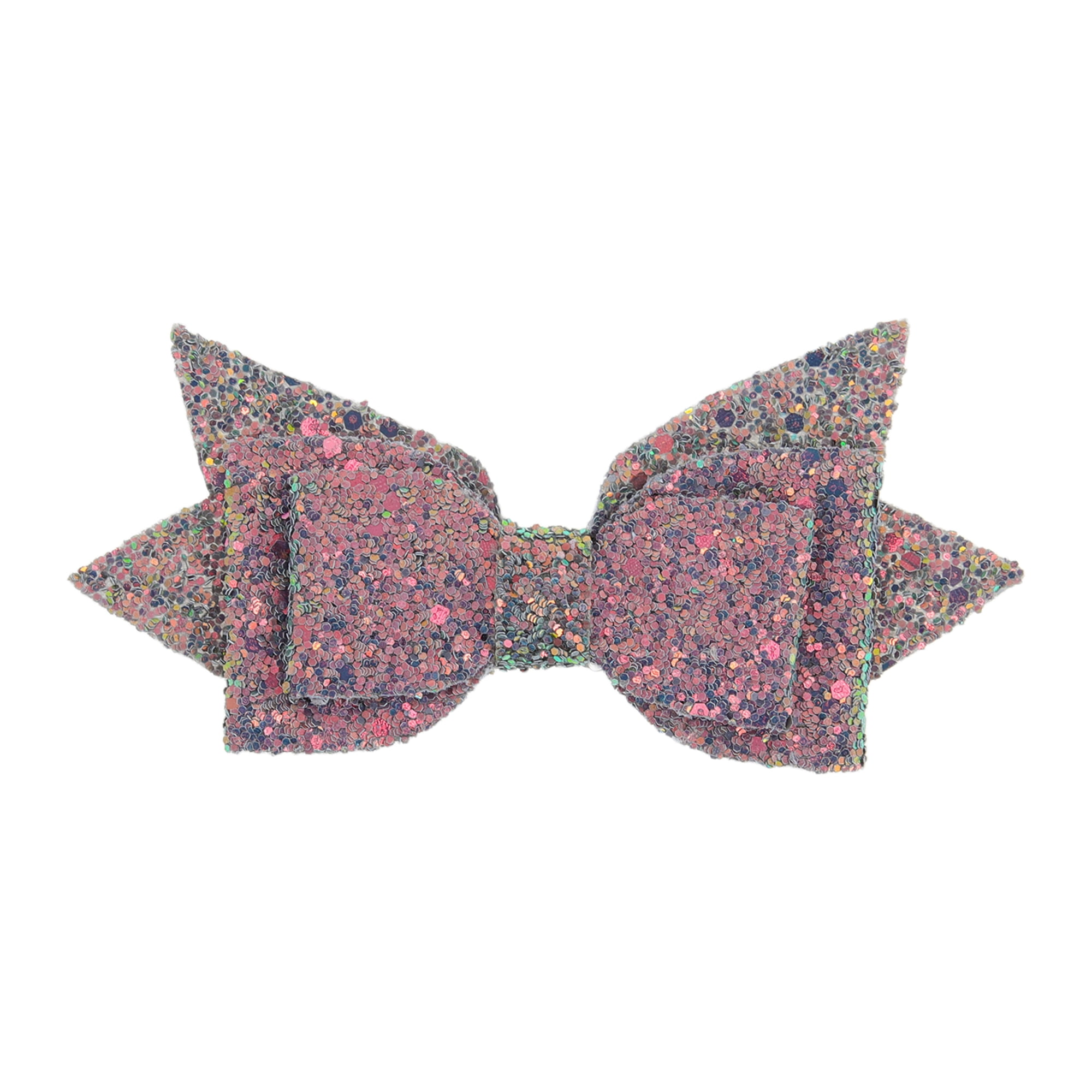 Unique Bargains 1Pc Shiny Bow Home Decoration Drinkware Accessory Pink Gray