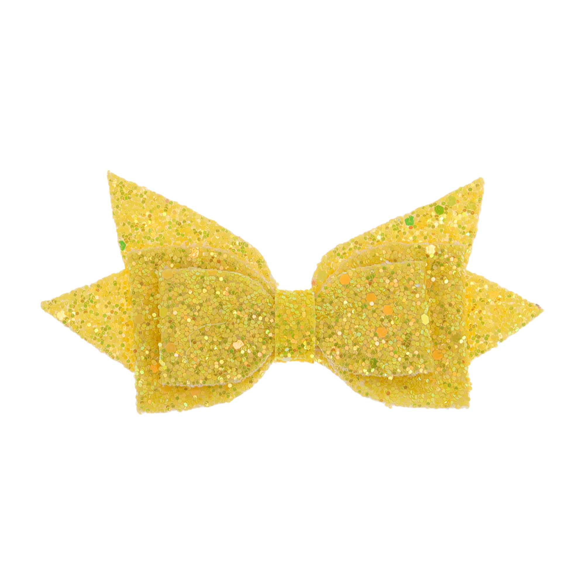 Unique Bargains 1Pc Shiny Bow Home Decoration Drinkware Accessory Yellow