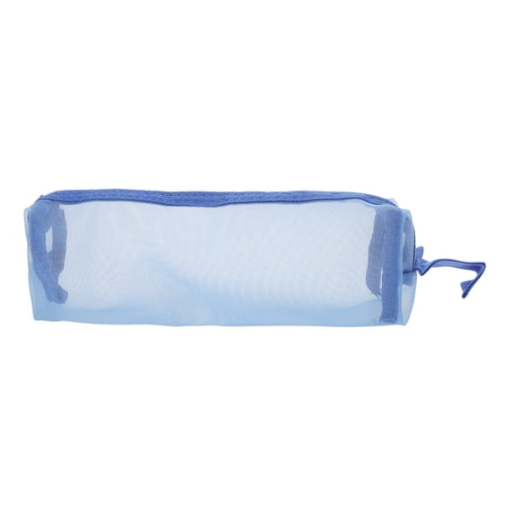 Unique Bargains 1Pc Simple Durable Mesh Storage Makeup Bag for Various Occasions Blue