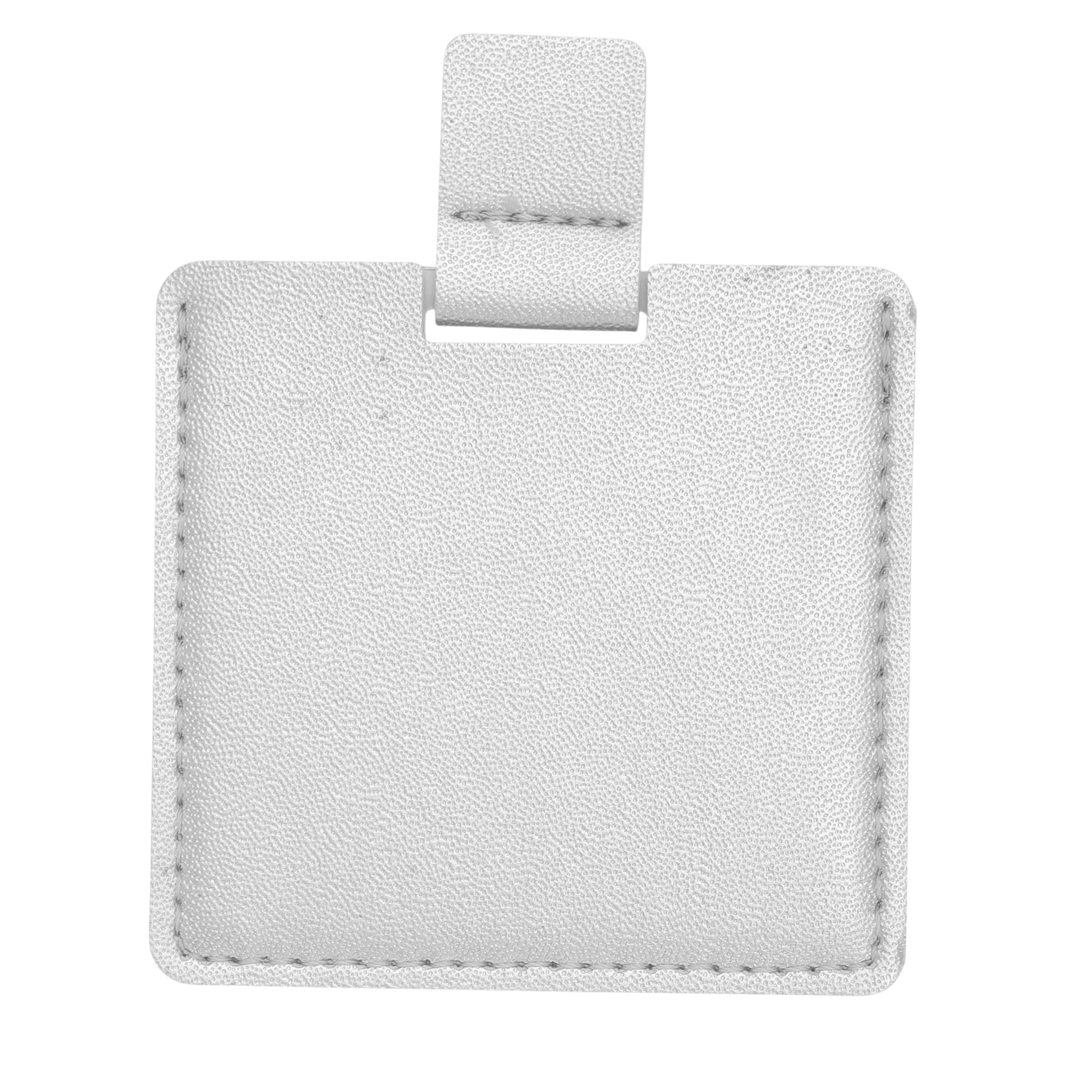 Unique Bargains 1Pc Square Makeup Mirror for Business Travel Everyday Use Silver Tone