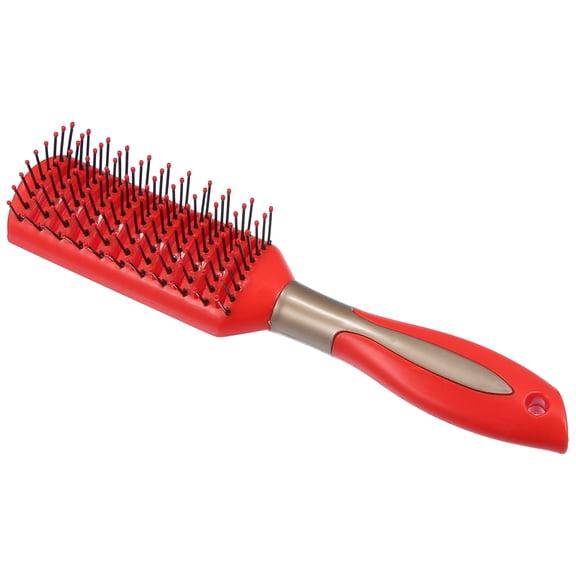 Unique Bargains 1Pc Vent Hair Brush Detangling Brush for Women Men Red