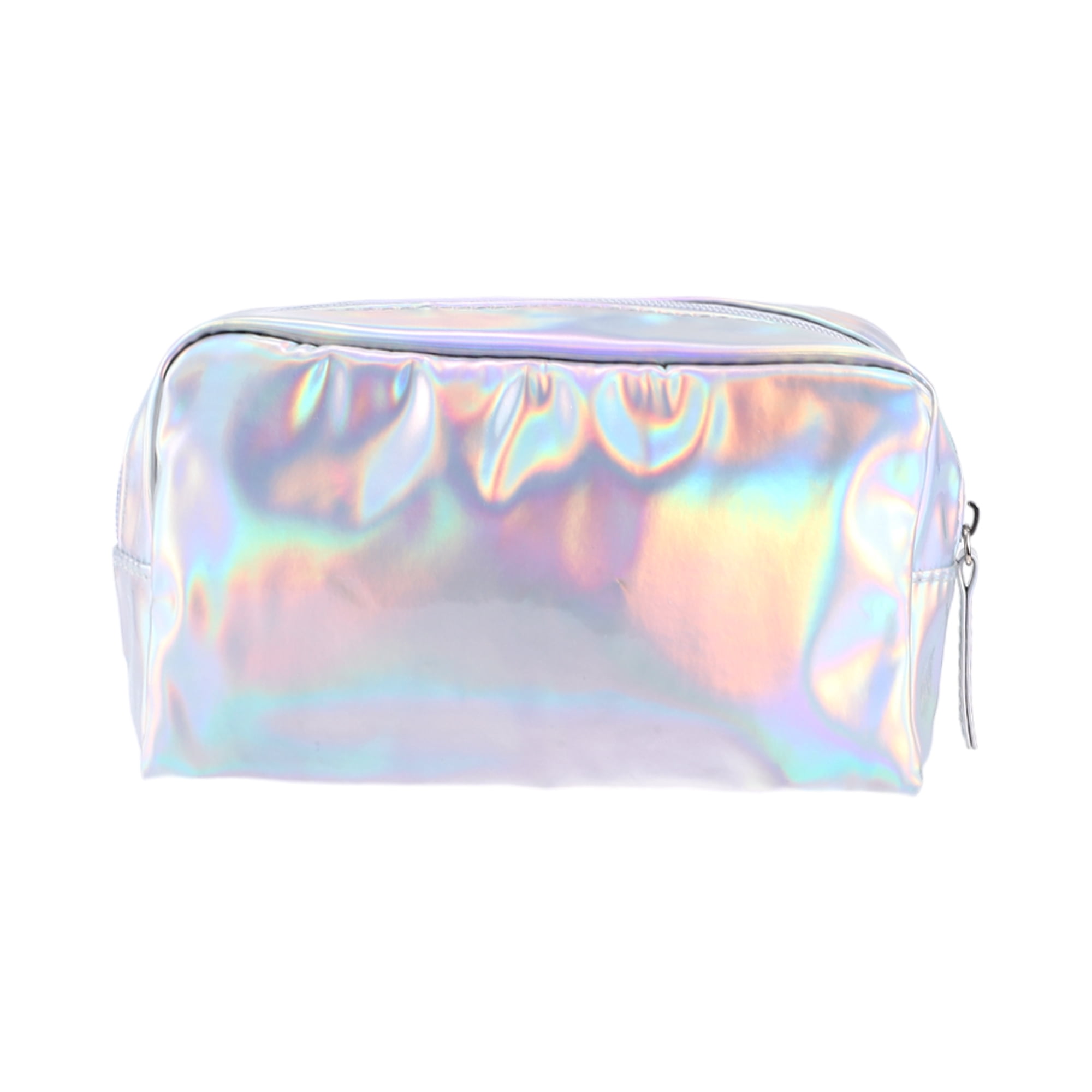 Unique Bargains 1Pc Women Durable Waterproof Cosmetic Bag for Toiletry Silver Tone