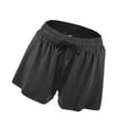 thumbnail image 1 of Unique Bargains 1Pcs Women Flowy Running Shorts Casual High Waisted Workout Shorts M Black, 1 of 7