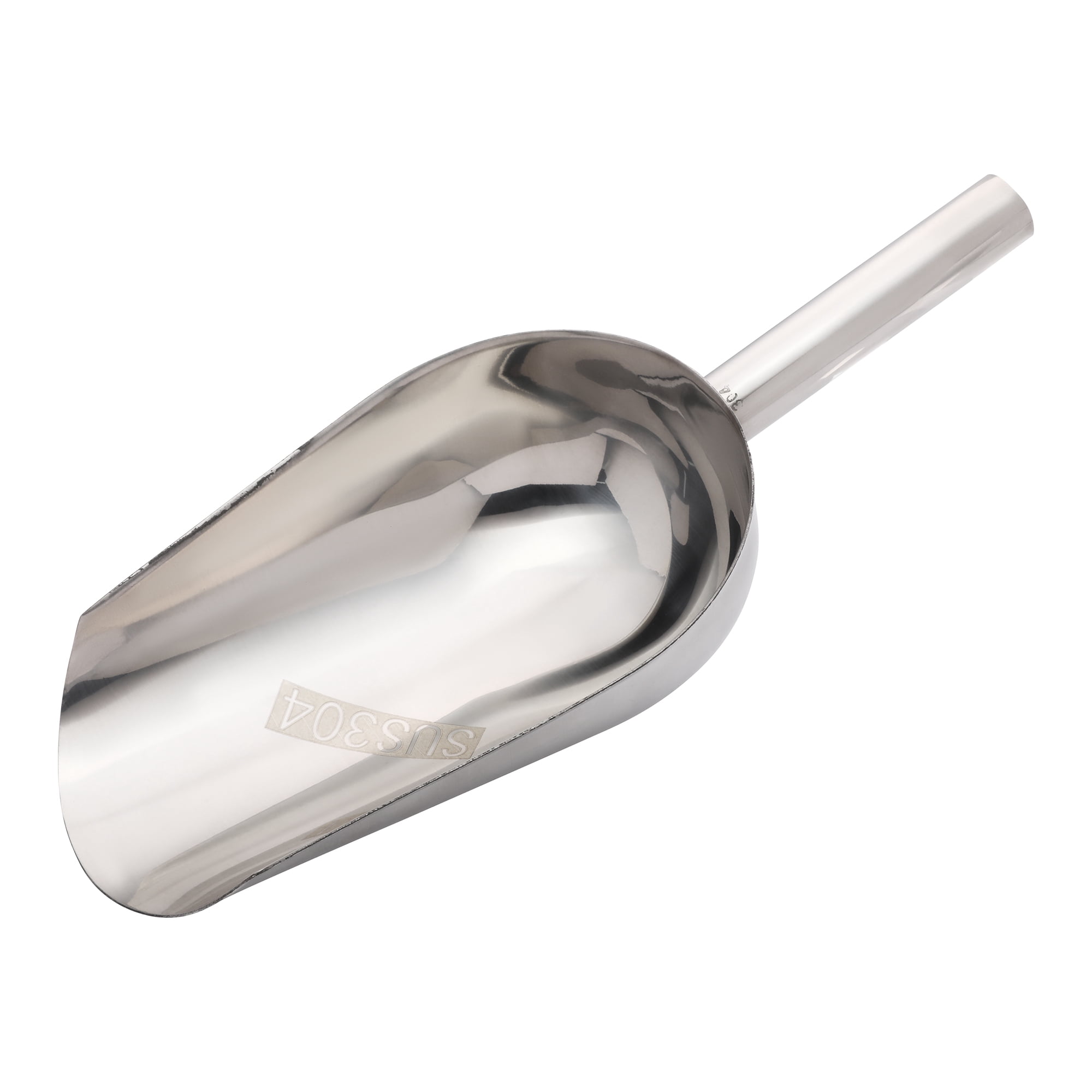 Unique Bargains 1Pcs Easy Clean Stainless Steel Ice Scoop Silver 10.6*4.3inch