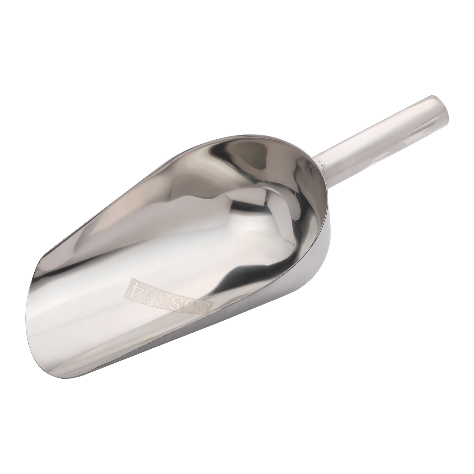Unique Bargains 1Pcs Easy Clean Stainless Steel Ice Scoop Silver 11.4*5.1inch