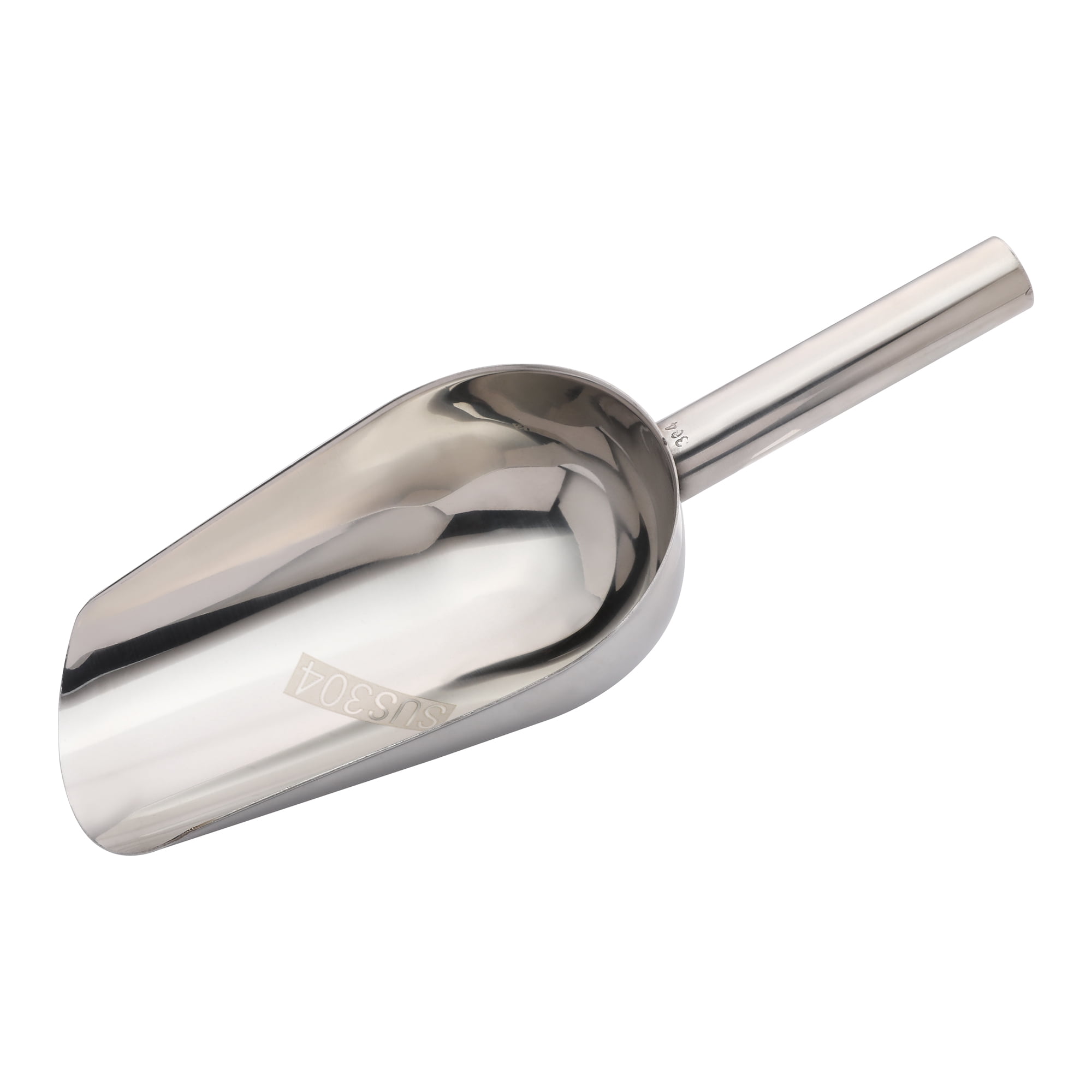 Unique Bargains 1Pcs Easy Clean Stainless Steel Ice Scoop Silver 9.4*3.5inch