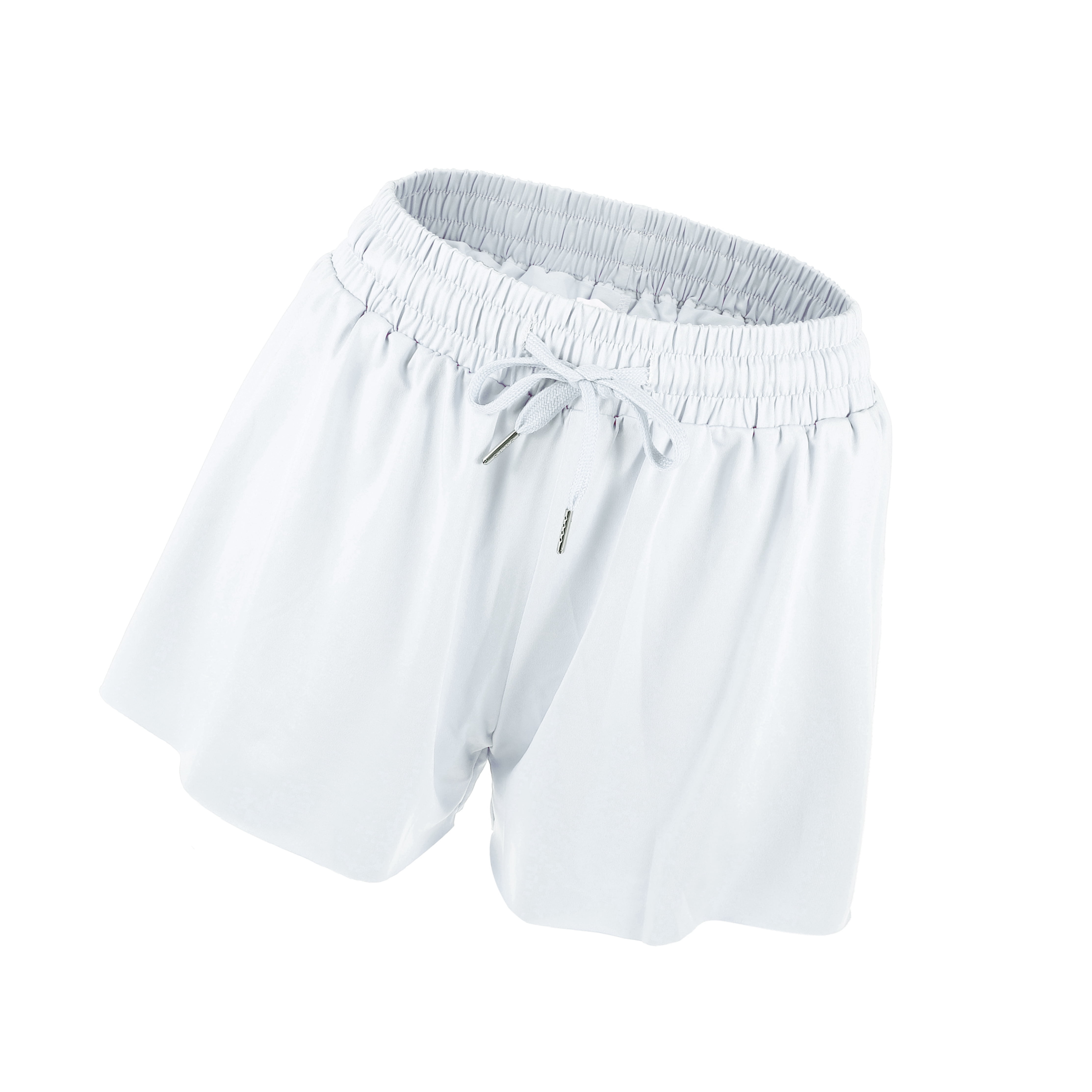 Unique Bargains 1Pcs Women Flowy Running Shorts Casual High Waisted Workout Shorts XL White