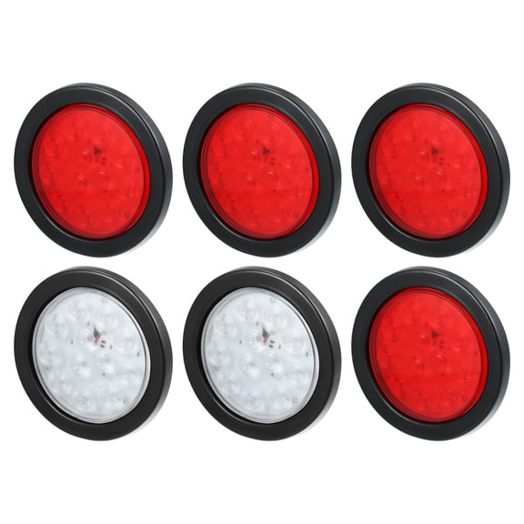 Unique Bargains 1Set 4" 12 LED Red White Trailer Light Bar for Park Waterproof Truck Trailer Marker ID Bar