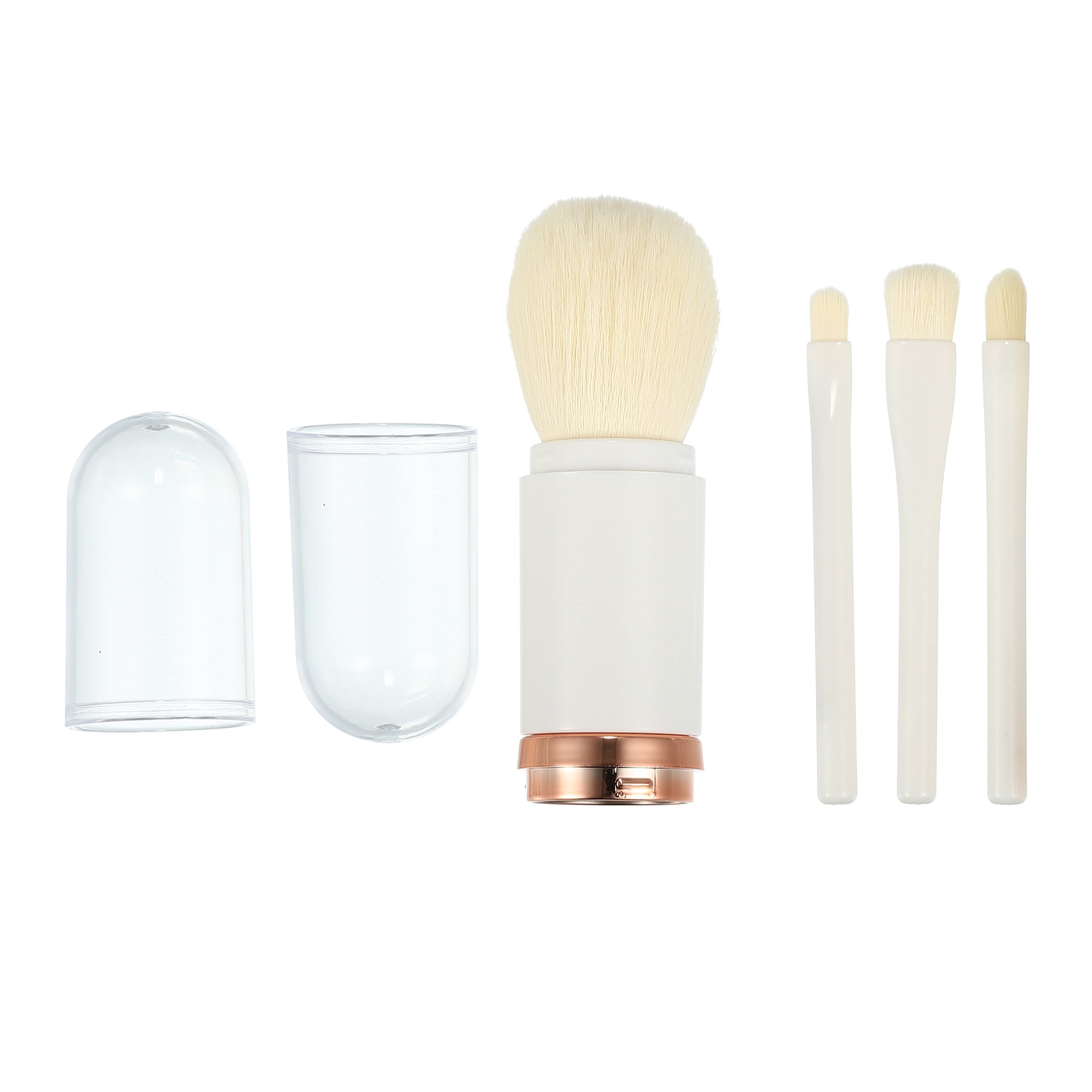 Unique Bargains 1Set Makeup Brush Travel Kit for Concealer Blush 5.31"x1.06" White
