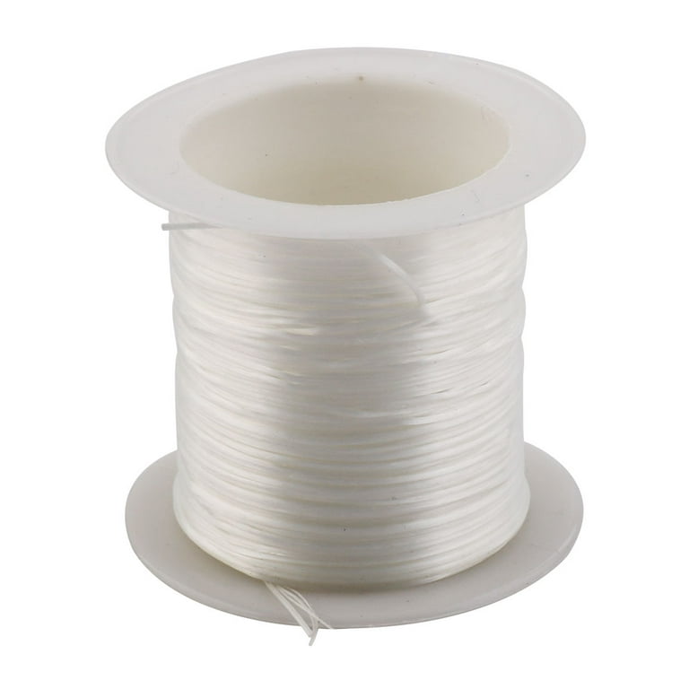 Unique Bargains 1mm White Elastic Stretch Beading String Thread