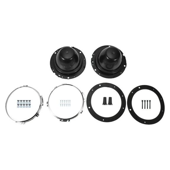 Unique Bargains 1pair 7" Headlight Headlamp Back Bowls Buckets with Fixings for Land Rover Defender for Classic for Mini