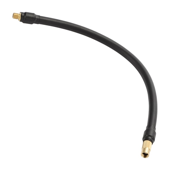 Unique Bargains 1pc 12.60" Tire Inflator Extension Tube 0.305inx32TPI Rubber Gold Tone Connector for Car Motorcycle Bike