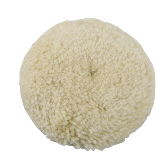 Unique Bargains 1pc 5" 125mm Universal Wool Polishing Buffing Pad Waxing Pad Car Drill Attachment Wool Beige