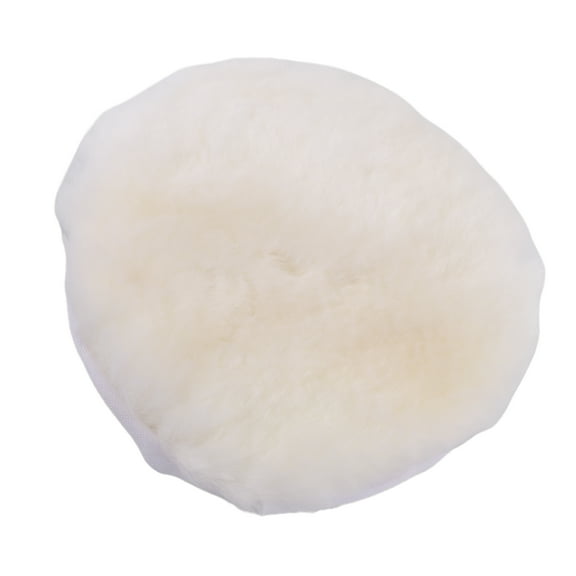 Unique Bargains 1pc 7" 180mm Universal Wool Polishing Buffing Pad - Waxing Pad Drill Attachment with Straps Wool White