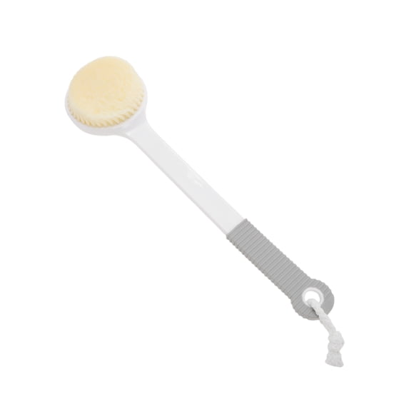 Unique Bargains 1pc Anti-slip Long Handle Bath Brush Back Scrubber Gray