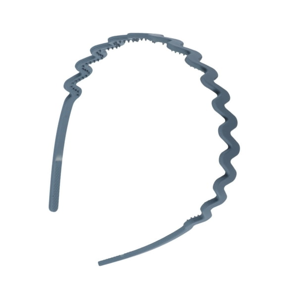 Unique Bargains 1pc Classic Elegant Frosted Wavy Hairband for Women for Girls 5.51"x4.72" Blue Grey