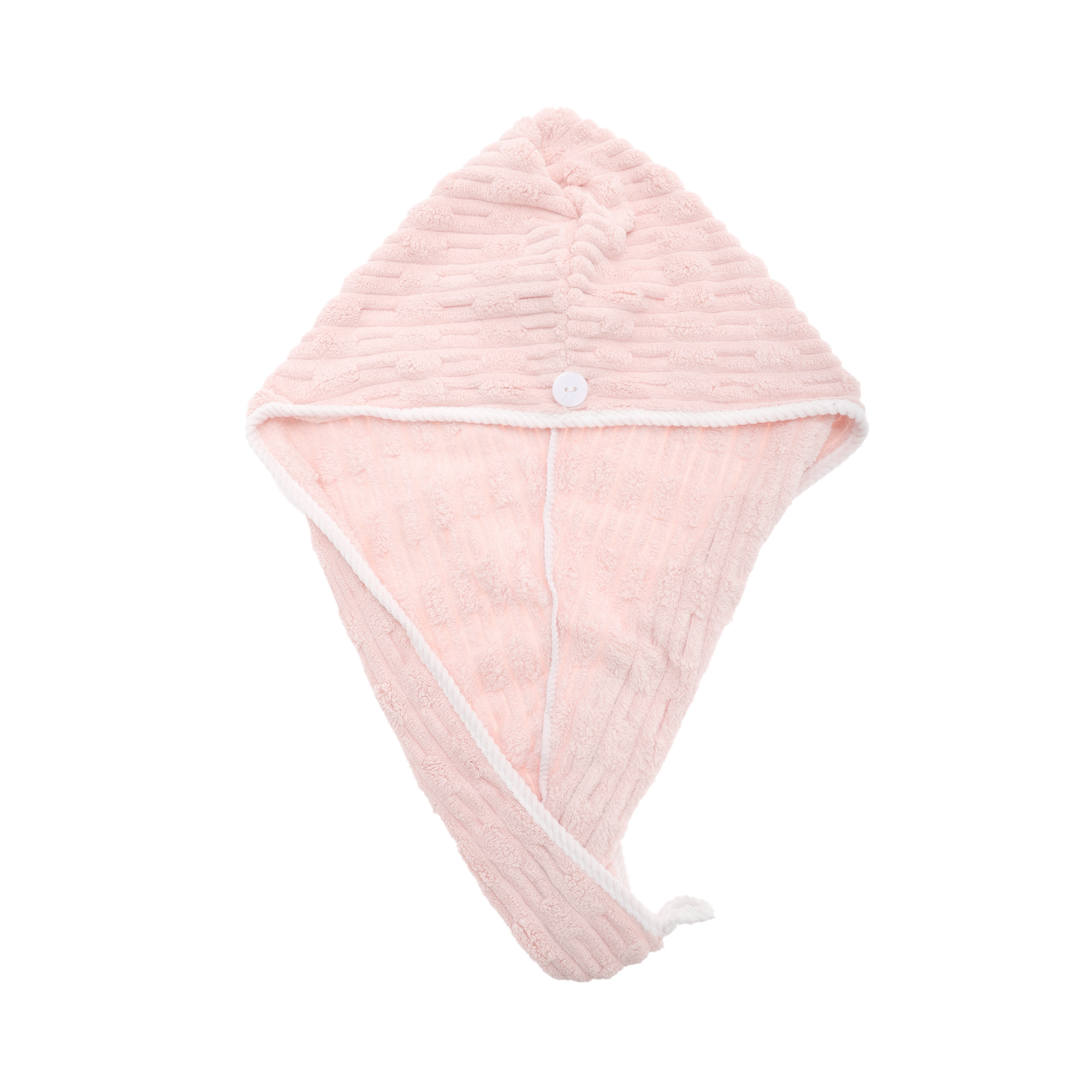 Unique Bargains 1pc Classic Water-absorbent Coral Fleece Hair Towel 24.02"x 9.65" Pink