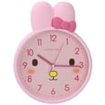 thumbnail image 1 of Unique Bargains 1pc Cute Bunny Face 3D Rabbit Wall Clock 13" x 10" x 1.5" Pink, 1 of 5
