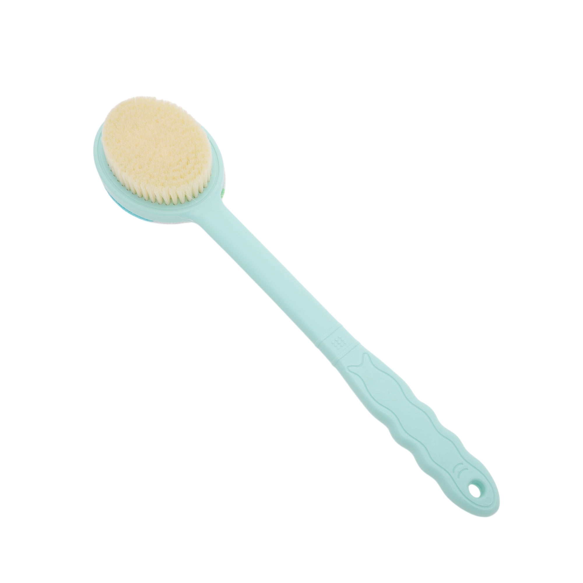 Unique Bargains 1pc Durable Long Handle Double-sided Bath Back Scrubber Green