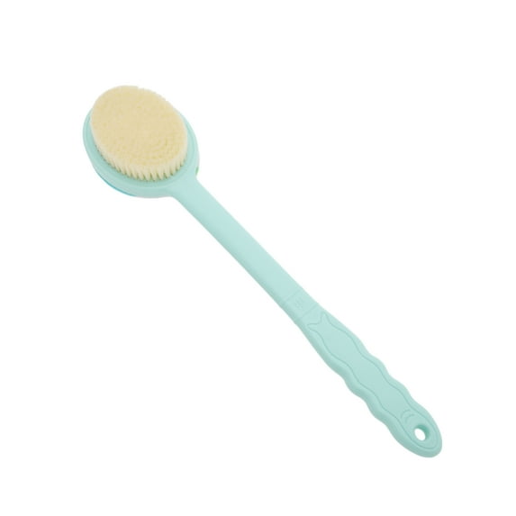 Unique Bargains 1pc Durable Long Handle Double-sided Bath Back Scrubber Green