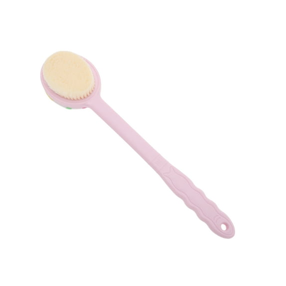 Unique Bargains 1pc Durable Long Handle Double-sided Bath Back Scrubber Pink